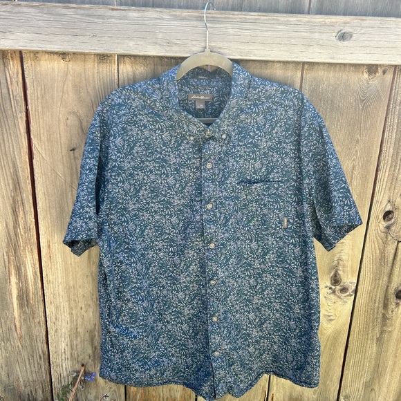 Eddie Bauer Other - Eddie Bauer Men’s 2XL Classic Fit Button Down Shirt Floral Blue Vacation Modern